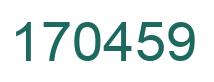 Number 170459 green image