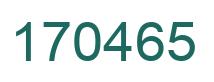 Number 170465 green image