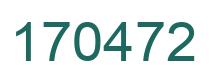 Number 170472 green image