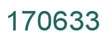 Number 170633 green image