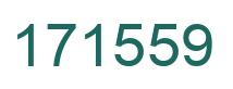 Number 171559 green image