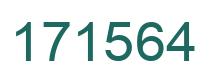 Number 171564 green image