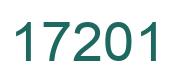 Number 17201 green image