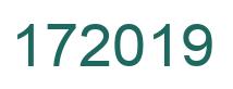 Number 172019 green image