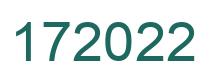 Number 172022 green image