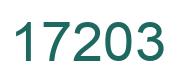 Number 17203 green image