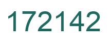Number 172142 green image