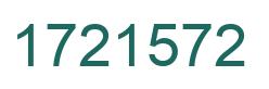 Number 1721572 green image