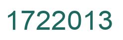 Number 1722013 green image