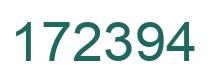 Number 172394 green image
