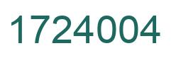 Number 1724004 green image