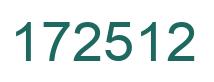 Number 172512 green image