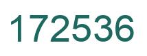 Number 172536 green image