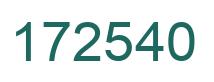 Number 172540 green image