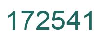 Number 172541 green image
