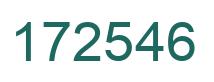 Number 172546 green image