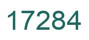 Number 17284 green image