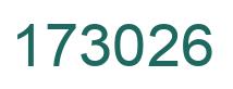 Number 173026 green image
