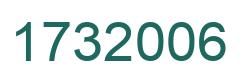 Number 1732006 green image