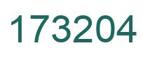 Number 173204 green image