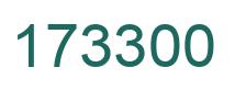 Number 173300 green image