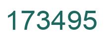 Number 173495 green image