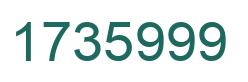 Number 1735999 green image