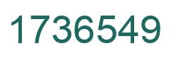 Number 1736549 green image