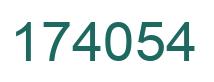 Number 174054 green image