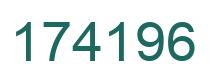 Number 174196 green image