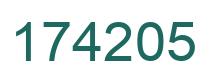Number 174205 green image
