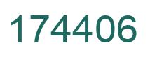 Number 174406 green image