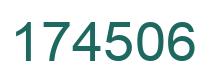 Number 174506 green image