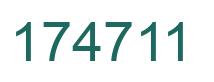 Number 174711 green image