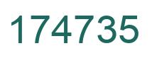 Number 174735 green image