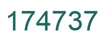 Number 174737 green image