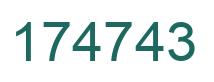 Number 174743 green image