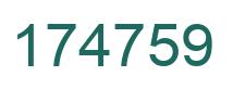 Number 174759 green image