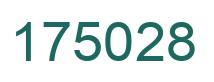 Number 175028 green image