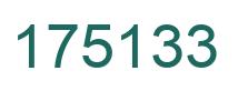 Number 175133 green image