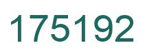 Number 175192 green image