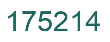 Number 175214 green image