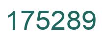 Number 175289 green image