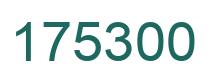 Number 175300 green image