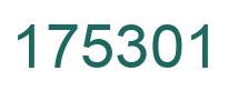 Number 175301 green image
