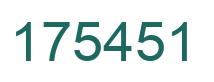 Number 175451 green image