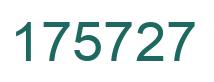 Number 175727 green image