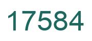 Number 17584 green image