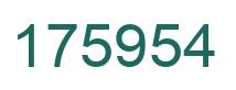 Number 175954 green image