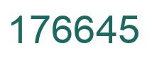 Number 176645 green image